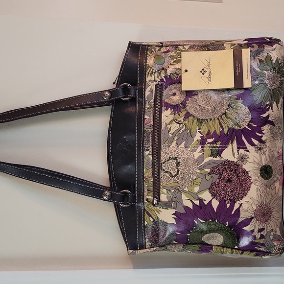 Patricia Nash Purple Sunflower Poppy Tote - Picture 2 of 13
